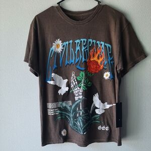 NWT Civil Regime double sided graphic t-shirt